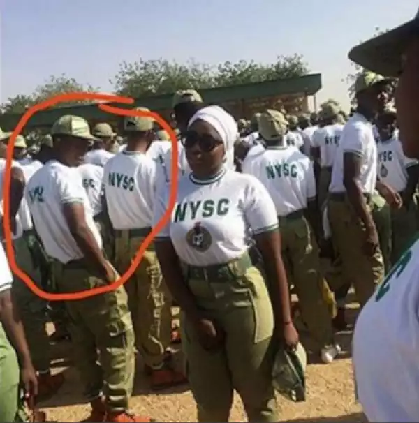 Photo Of A Male Corper Checking Out His Female Camp Mate Goes Viral